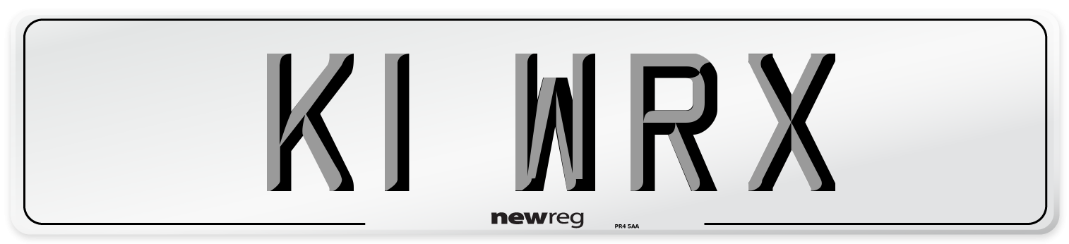 K1 WRX Number Plate from New Reg